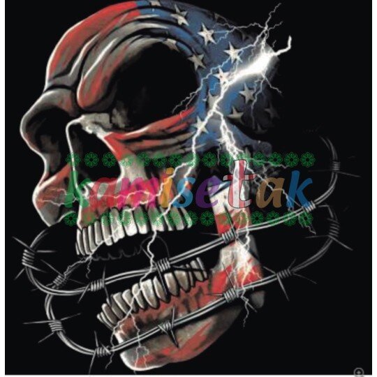 Diseño "Calavera USA Espino" para tu prenda | Kamisetak