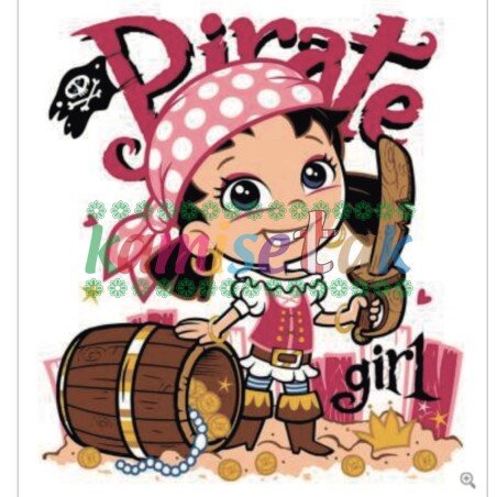 Diseño "Pirate Girl" para tu prenda | Kamisetak