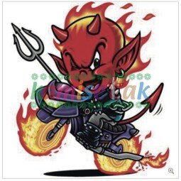 Diseño "Diablo en moto" para tu prenda | Kamisetak