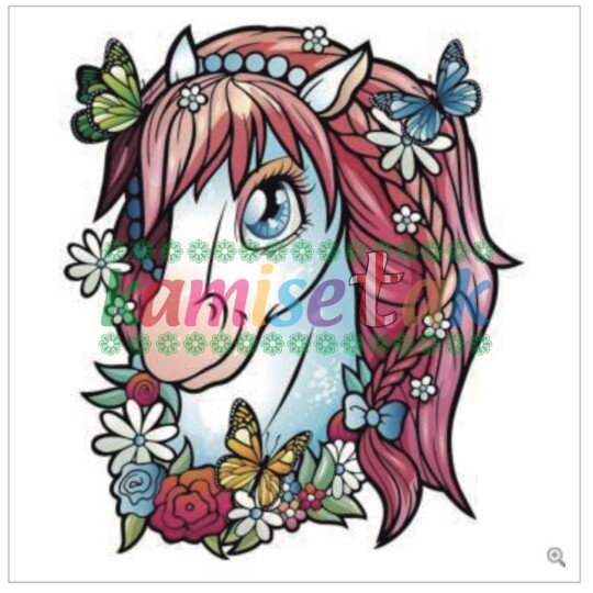 Diseño "Caballo flores" para tu prenda | Kamisetak