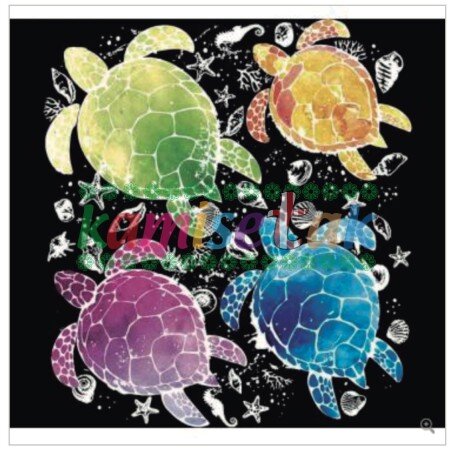 Diseño "Cuatro tortugas" para tu prenda | Kamisetak