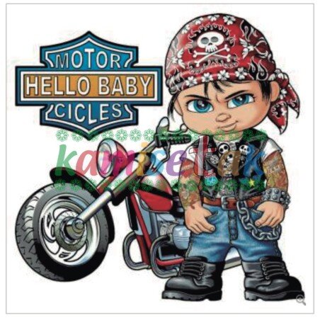 Diseño "Hello baby motor" para tu prenda | Kamisetak