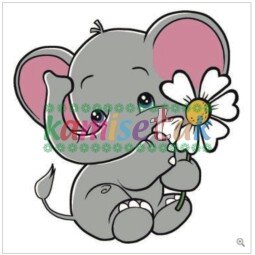 Diseño "Elefante margarita" para tu prenda | Kamisetak