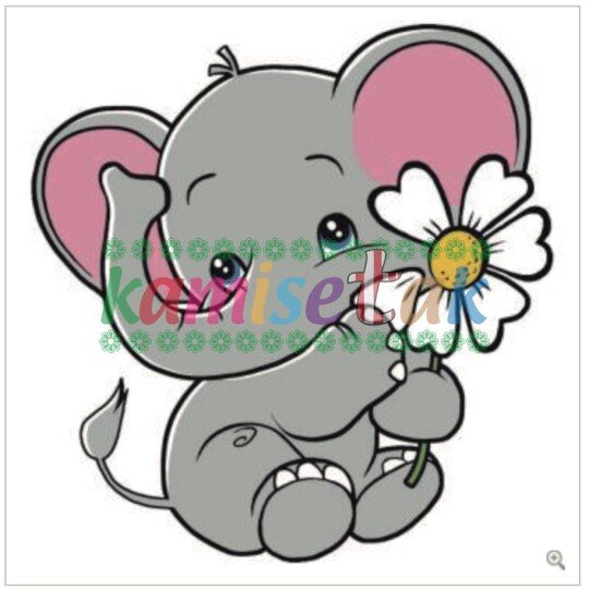 Diseño "Elefante margarita" para tu prenda | Kamisetak