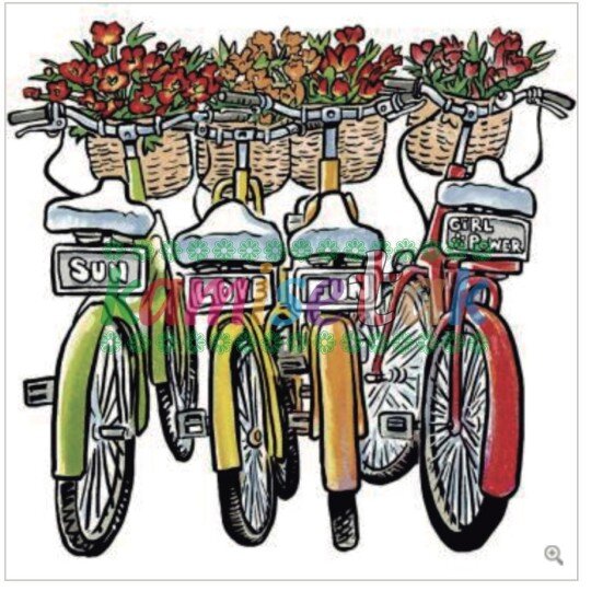 Diseño "Bicis colores" para tu prenda | Kamisetak